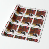 Japanse kin op Kerstmis te wachten Cadeaupapier (Uitgerold)