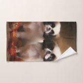 Japanse kin puppy herfst verrukking pompoen bad handdoek (Handdoek)