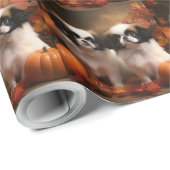 Japanse kin puppy herfst verrukking pompoen cadeaupapier (Rol Hoek)