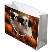 Japanse kin puppy herfst verrukking pompoen groot cadeauzakje (Achterkant Gekanteld)