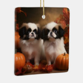 Japanse kin puppy herfst verrukking pompoen keramisch ornament (Rechts)