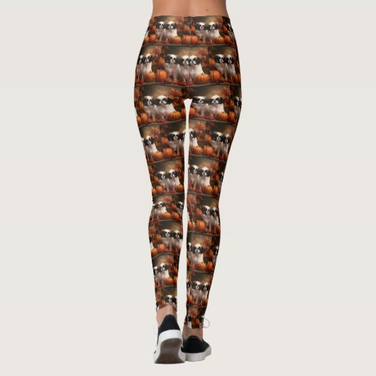 Japanse kin puppy herfst verrukking pompoen leggings (Achterkant)