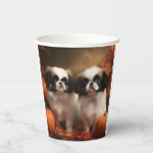 Japanse kin puppy herfst verrukking pompoen papieren bekers (Achterkant)