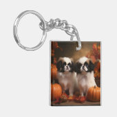Japanse kin puppy herfst verrukking pompoen sleutelhanger (Voorkant Links)
