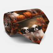 Japanse kin puppy herfst verrukking pompoen stropdas (Opgerold)