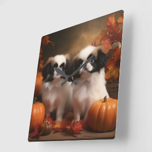 Japanse kin puppy herfst verrukking pompoen vierkante klok