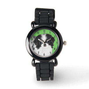 Japanse kin puppy schilderij - hondenkunst horloge