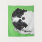 Japanse kin puppy schilderij - hondenkunst wandkleed (Voorkant)