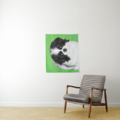 Japanse kin puppy schilderij - hondenkunst wandkleed (In situ)