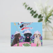 Japanse kinderdaglabradors briefkaart (Staand voorkant)