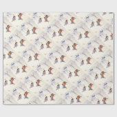 Japanse kinderen die grote sneeuwballen rollen cadeaupapier (Vlak)