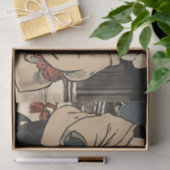 Japanse kinderen die grote sneeuwballen rollen tissuepapier (Geschenk)