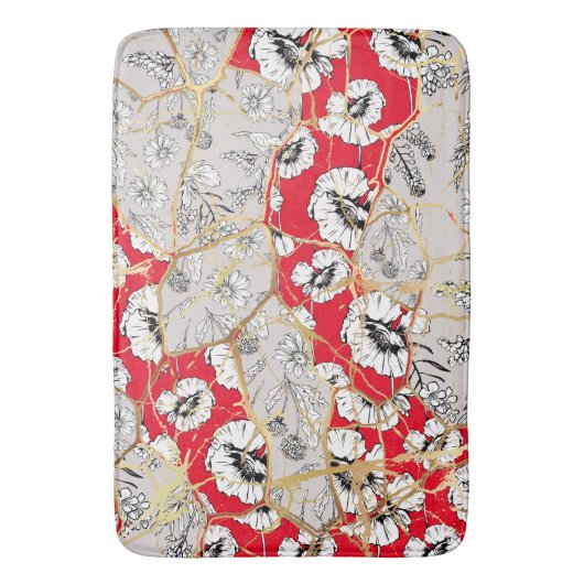 Japanse Kintsugi. Badmat (Voorkant Verticaal)