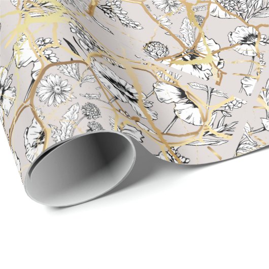 Japanse Kintsugi. Cadeaupapier (Rol Hoek)