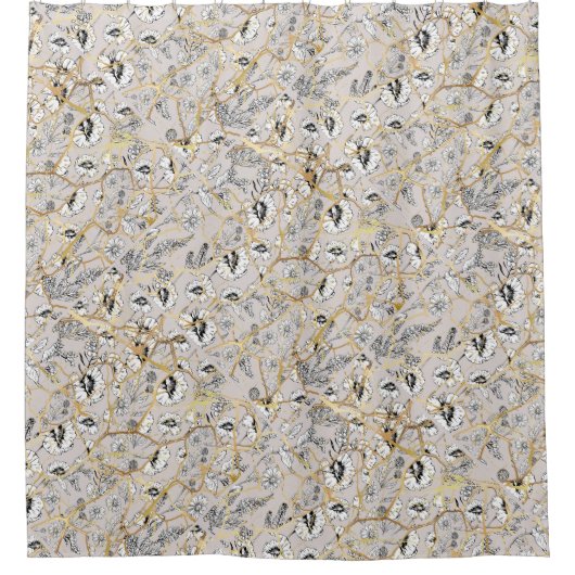 Japanse Kintsugi. Douchegordijn (Voorkant)