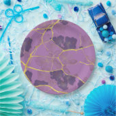 Japanse Kintsugi. Dubbelzijdig. Papieren Bordje (Feest)