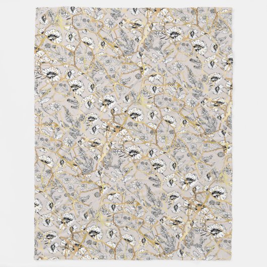 Japanse Kintsugi. Fleece Deken (Voorkant)