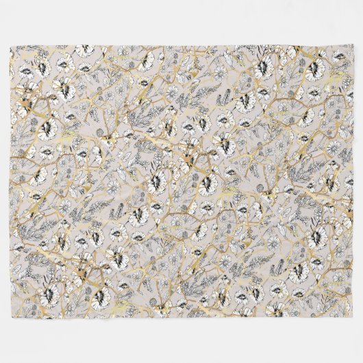 Japanse Kintsugi. Fleece Deken (Voorkant (Horizontaal))