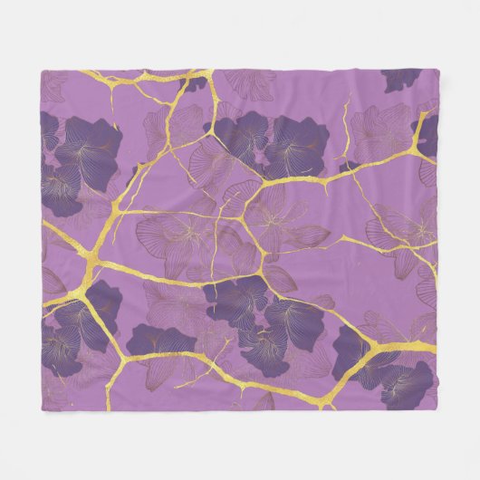 Japanse Kintsugi. Fleece Deken (Voorkant (Horizontaal))