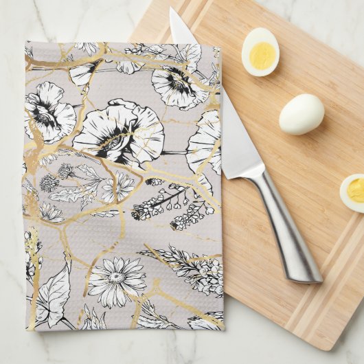 Japanse Kintsugi. Theedoek (Quarter Fold)