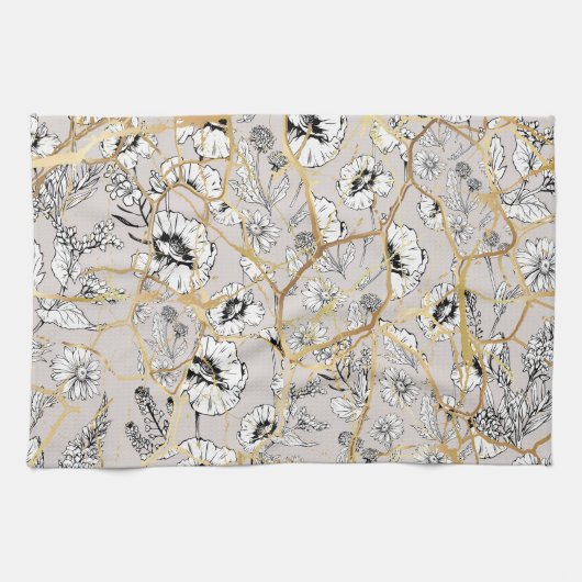 Japanse Kintsugi. Theedoek (Horizontaal)