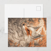 Japanse kitsune vos briefkaart (Voorkant / Achterkant)