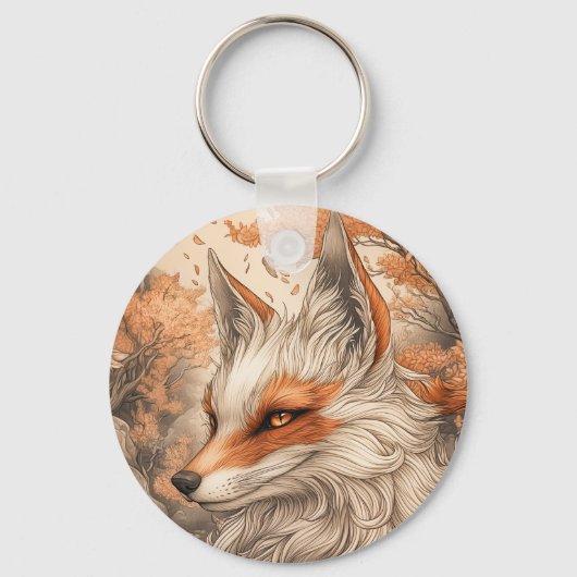 Japanse kitsune vos sleutelhanger (Voorkant)