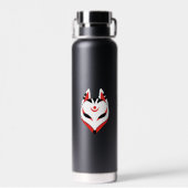Japanse Kitsune Vossenmasker Waterfles (Achterkant)