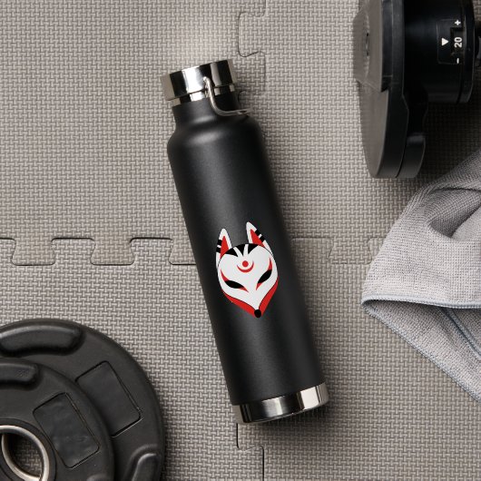 Japanse Kitsune Vossenmasker Waterfles (Sportschool (Gedraaid)  )