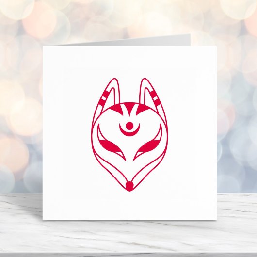 Japanse Kitsune Vossenmasker Zelfinktende Stempel