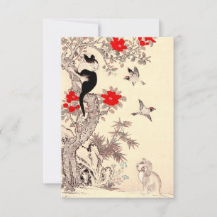 Japanse Kitten en Puppy-uitnodigingen Kaart