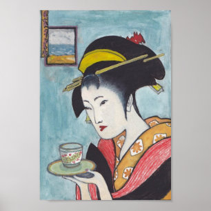 Japanse klassieke Geisha Lady Art Poster