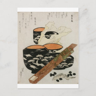 Japanse kleding en vis ongeveer 1800 jaar briefkaart