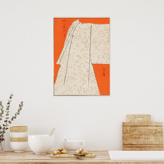 Japanse Kleding Illustratie van Shin Bijutsukai Poster (Keuken)