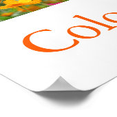 Japanse kleuren (geel/sinaasappel) poster (Hoek)