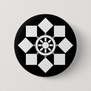 Japanse knijpel ronde button 5,7 cm