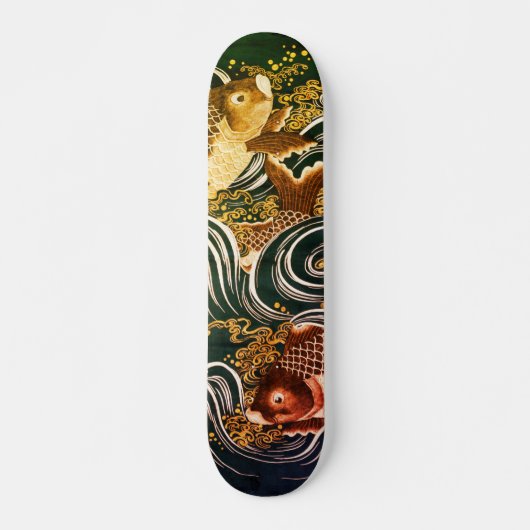  Japanse Koi Carp Art Persoonlijk Skateboard (Voorkant)