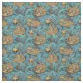 Japanse Koi Carp Blauwgroen Stof (Swatch)