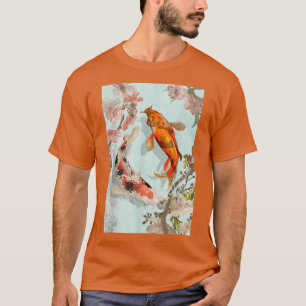 Japanse Koi Carp Cherry Blossom Nishikigoi Fish T-shirt