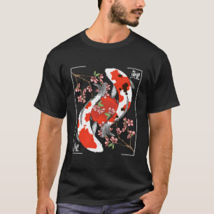Japanse Koi Carp Fish Nishikigoi Aesthetische Cher T-shirt