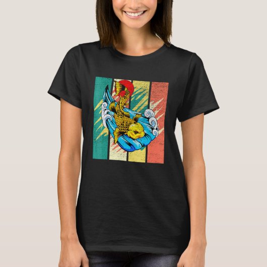 Japanse Koi Carp Fish Retro T-shirt (Voorkant)