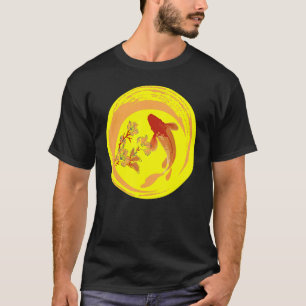Japanse Koi Carp Nishikigoi Fish Cherry Blossom T-shirt