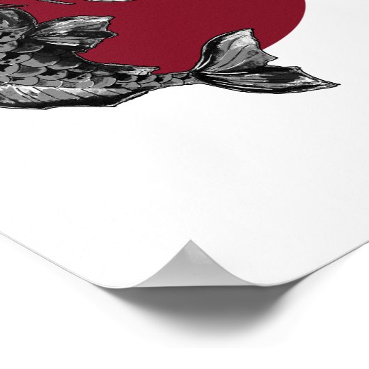 Japanse Koi Circle Poster (Hoek)