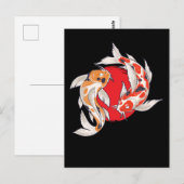 Japanse Koi Fish Art Aquacultuur Briefkaart (Voorkant / Achterkant)