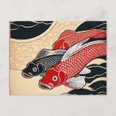  Japanse Koi Fish Briefkaart (Voorkant)