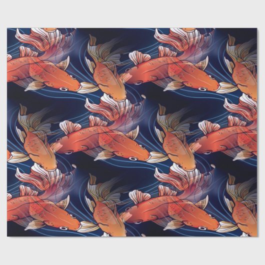 Japanse Koi Fish Cadeaupapier (Vlak)