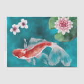 Japanse Koi Fish, Cherry Blossom Japan Tissuepapier (Voorkant)
