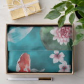 Japanse Koi Fish, Cherry Blossom Japan Tissuepapier (Geschenk)