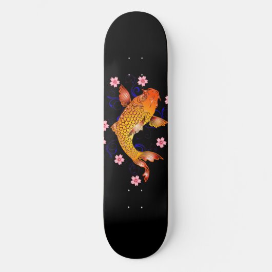 Japanse koi Fish Cherry Blossom Skateboard Deck (Voorkant)
