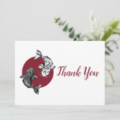 Japanse Koi Fish Circle Bedankkaart (Staand voorkant)